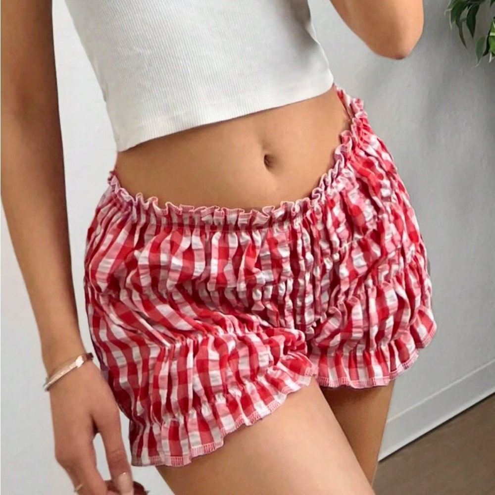 Bubble Grid Lantern Lace Women's Casual Shorts For Spring/Summer